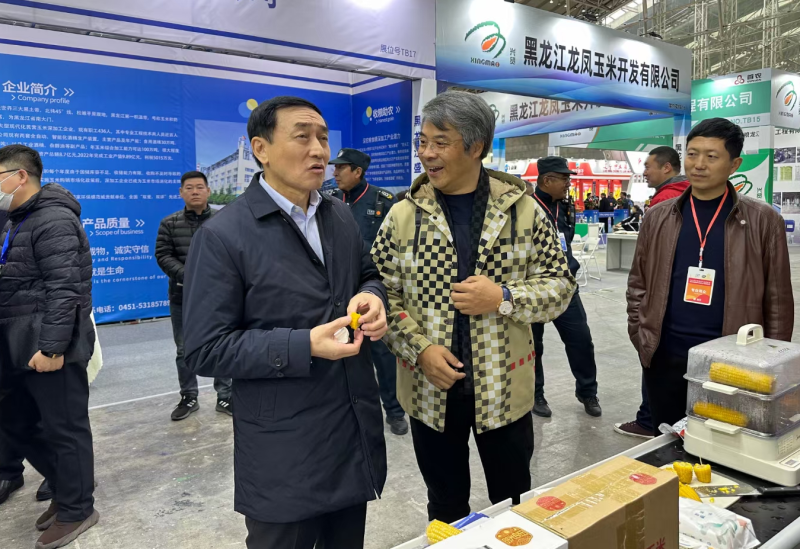 副市長馮昕親臨∣時光良田鮮食玉米參展2023哈爾濱玉米產(chǎn)業(yè)博覽會